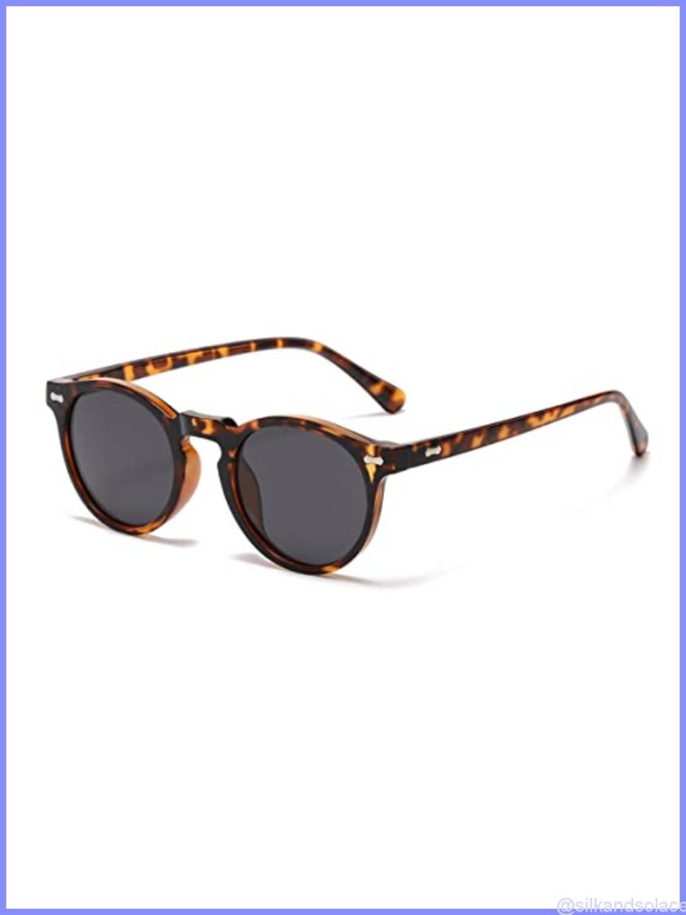 Polarized Round Sunglasses UV400 Protection Unisex Acetate Frame Retro